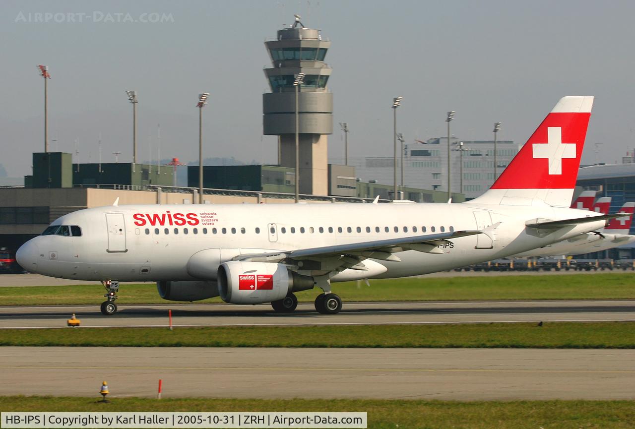 HB-IPS, 1997 Airbus A319-112 C/N 734, nice shot on Zurich Airport, Switzerlannd
