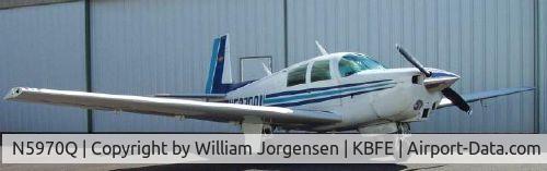N5970Q, 1965 Mooney M20C Ranger C/N 3203, Exterior view in frot of hanger