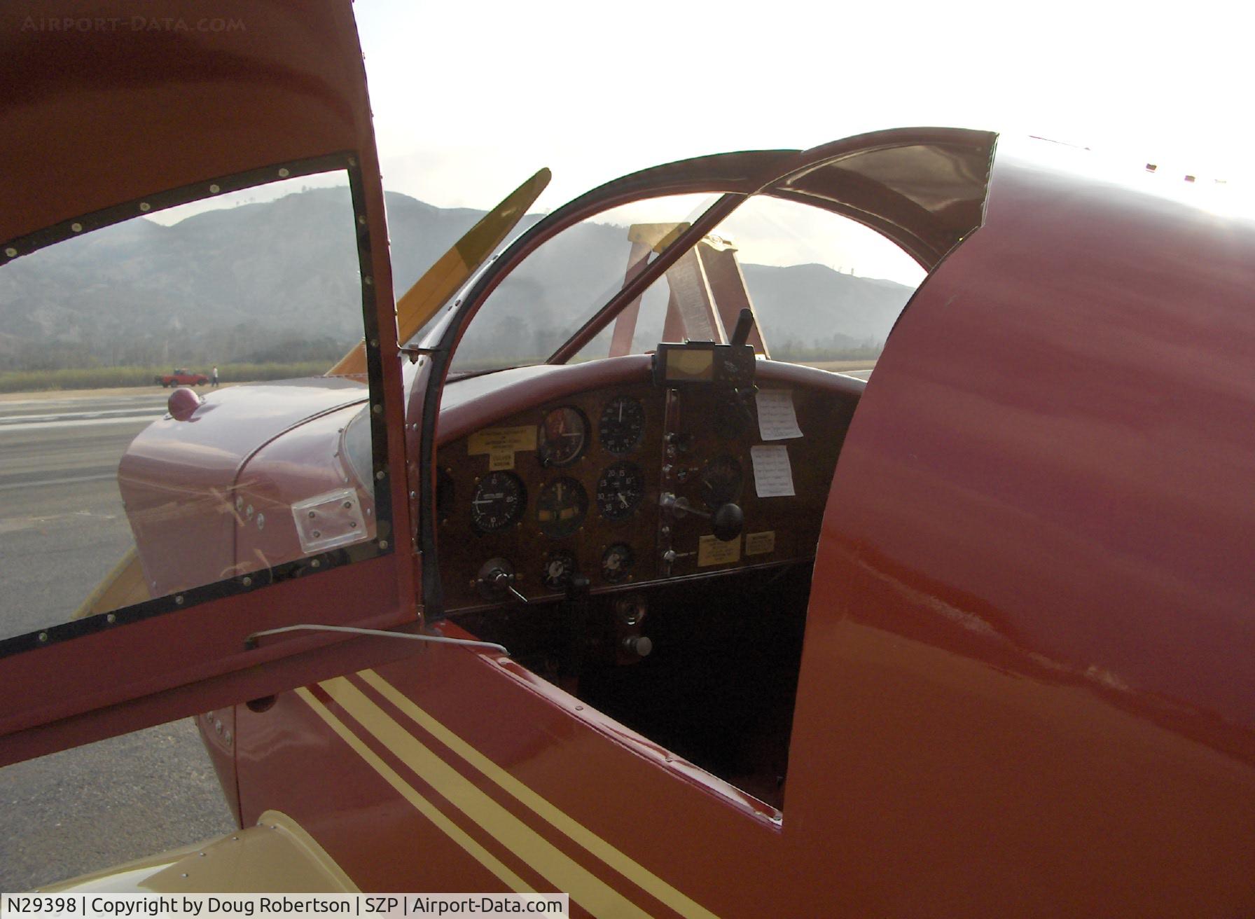 N29398, 1940 Culver LCA C/N 191, 1940 Culver CADET LCA Continental A&C 75 Hp Instrument Panel