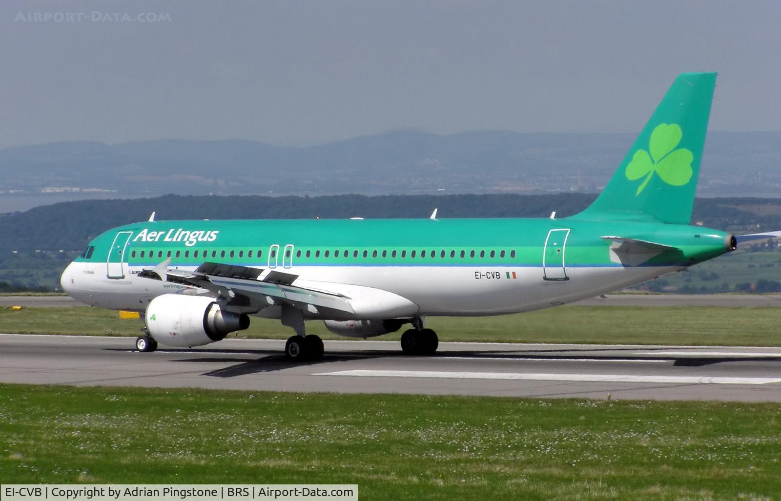 EI-CVB, 2000 Airbus A320-214 C/N 1394, Aer Lingus Airbus A320-200 (Irish registration EI-CVB) taxis at Bristol International Airport, Bristol, England in August 2005