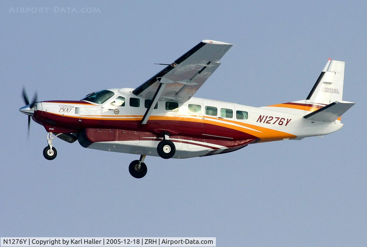N1276Y, 2005 Cessna 208B C/N 208B1113, saw this Cassna departure from RWY 28 in Zurich, Switzerland