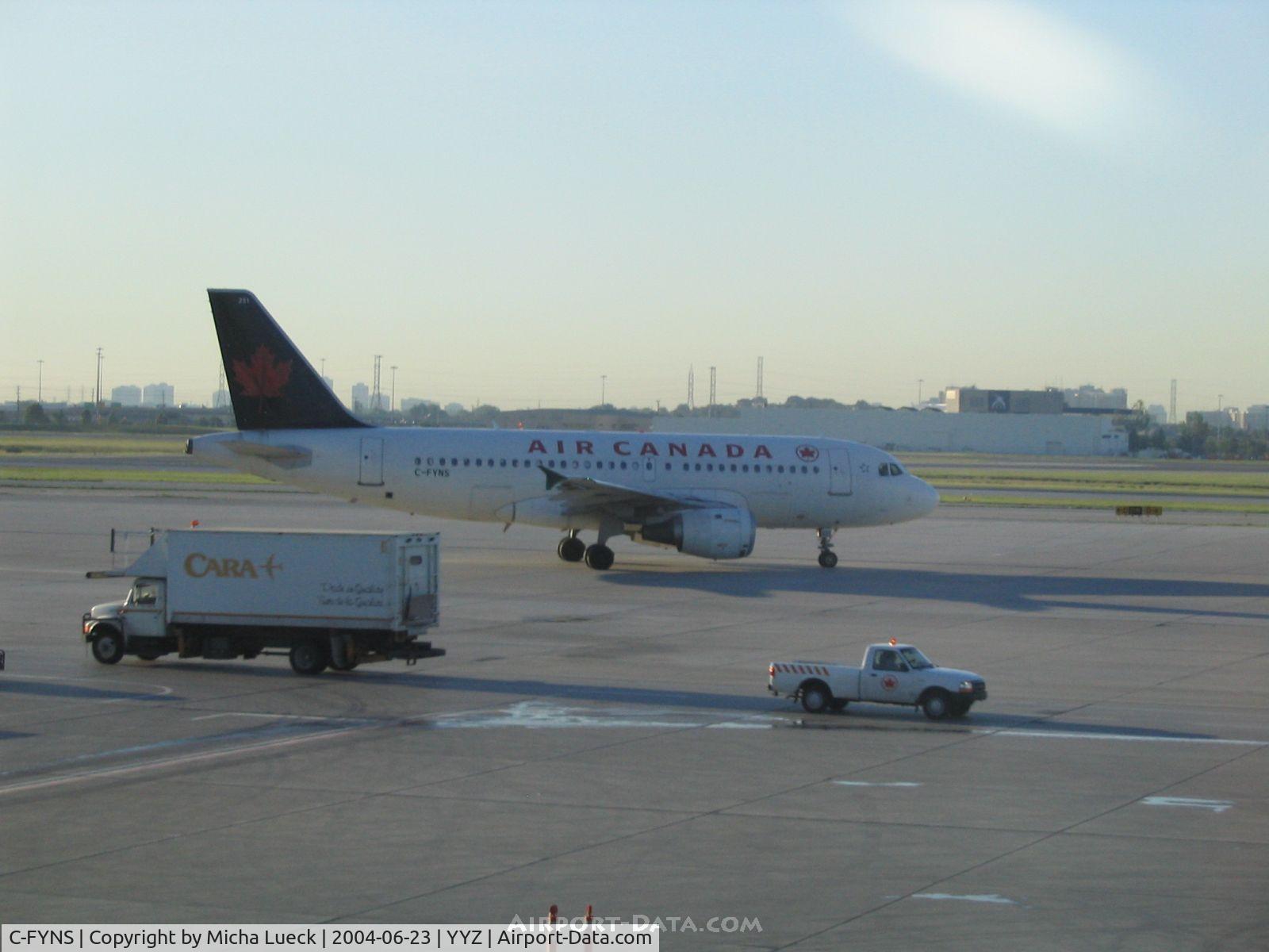 C-FYNS, 1997 Airbus A319-114 C/N 572, At Toronto