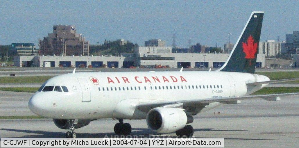 C-GJWF, 2002 Airbus A319-112 C/N 1765, Toronto Pearson International
