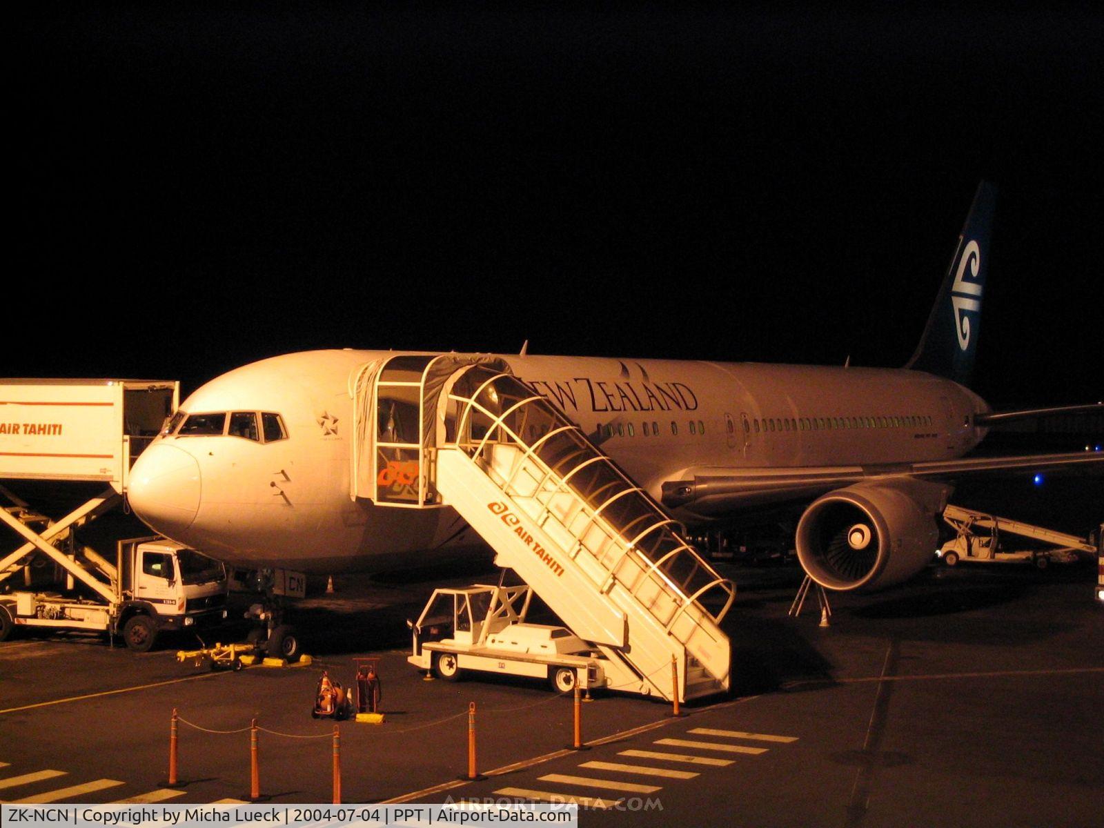ZK-NCN, 2000 Boeing 767-319 C/N 29388, At 3am in Papeete - just a short stop on the way from LAX to AKL via PPT and RAR