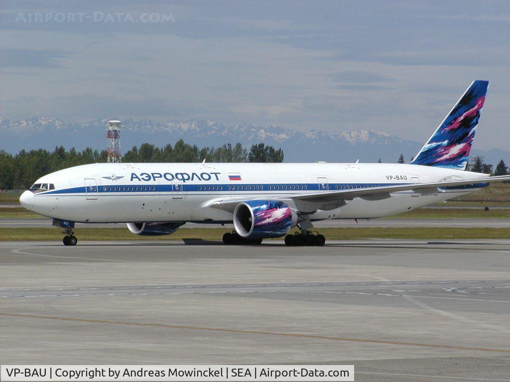 VP-BAU, Boeing 777-2Q8/ER C/N 27608, AEROFLOT - Russian Airlines Boeing 777-2Q8(ER) at Seattle-Tacoma International Airport