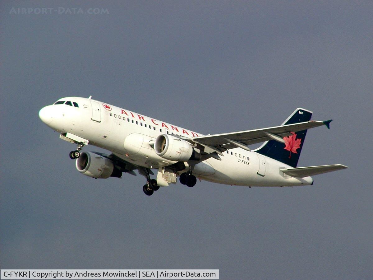C-FYKR, 1997 Airbus A319-114 C/N 693, Air Canada Airbus A319 at Seattle-Tacoma International Airport