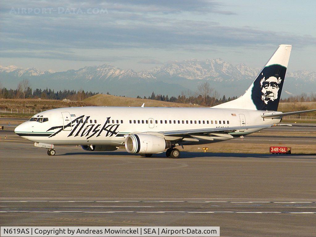 N619AS, 2000 Boeing 737-790 C/N 30164, Alaska Airlines Boeing 737 at Seattle-Tacoma International Airport