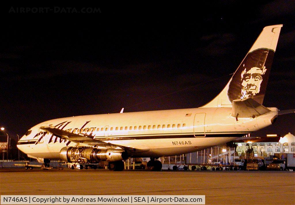 N746AS, 1984 Boeing 737-2X6C C/N 23123, Alaska Airlines Boeing 737 at Seattle-Tacoma International Airport