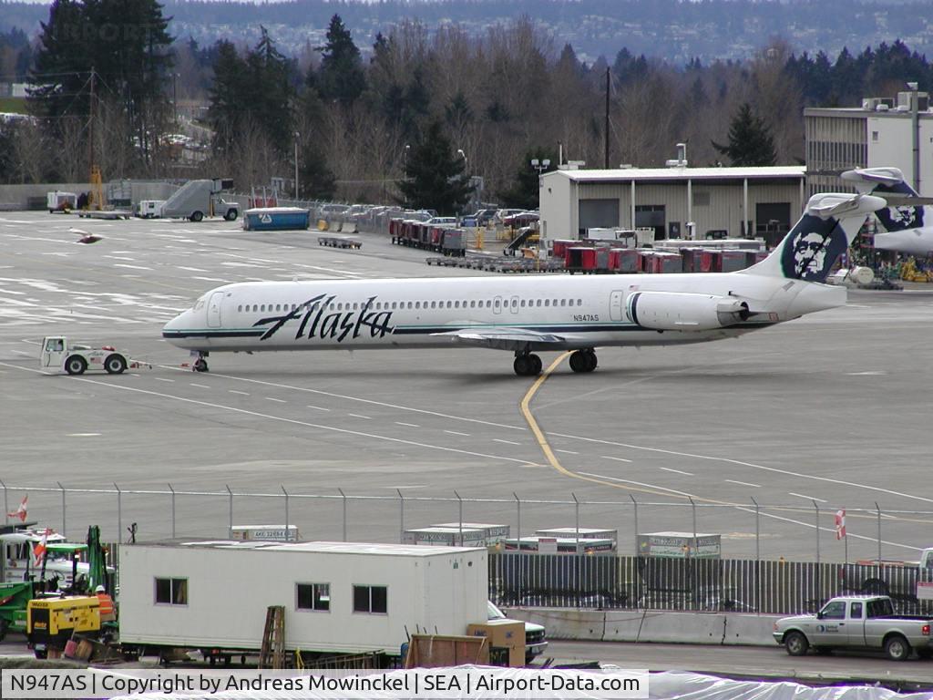 N947AS, 1990 McDonnell Douglas MD-83 (DC-9-83) C/N 53020, Alaska Airlines MD83 at Seattle-Tacoma International Airport