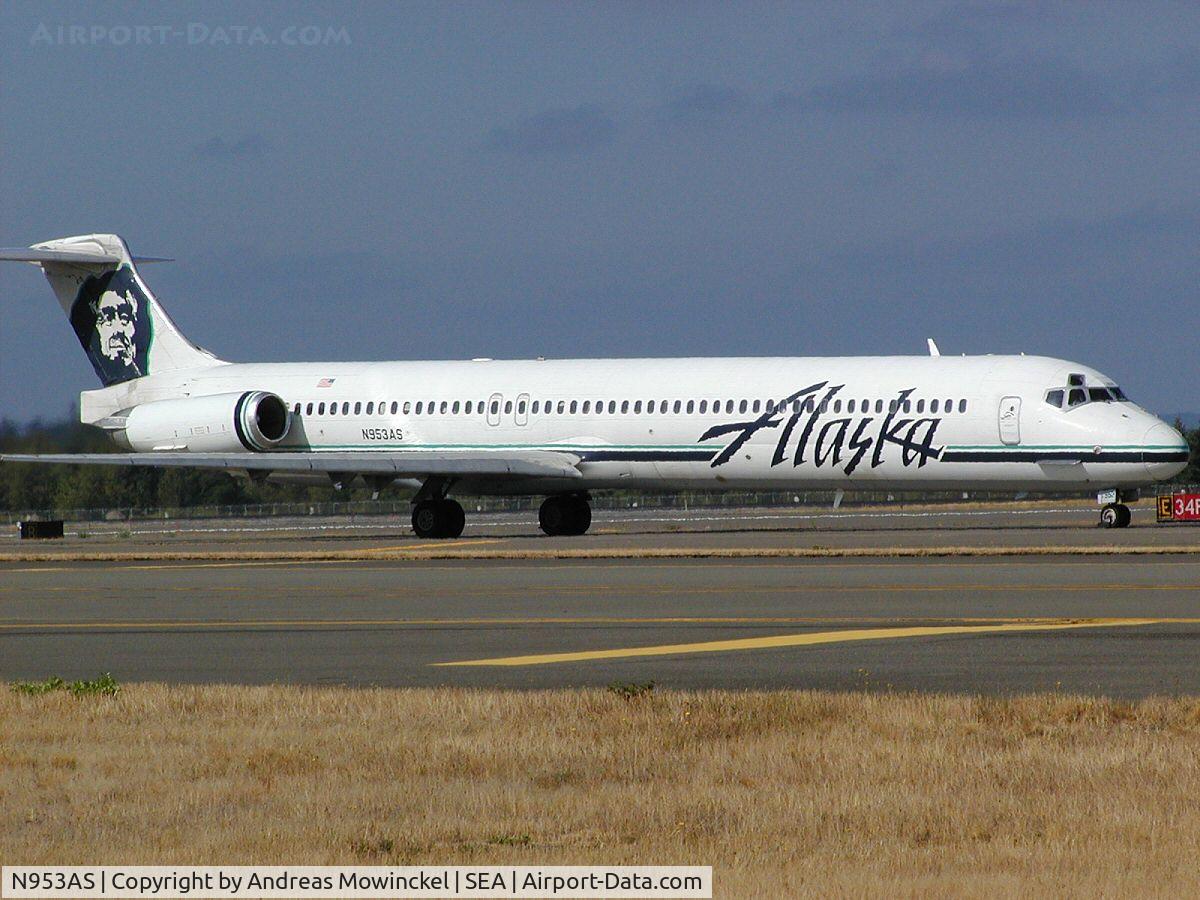 N953AS, 1986 McDonnell Douglas MD-82 (DC-9-82) C/N 49386, Alaska Airlines MD83 at Seattle-Tacoma International Airport