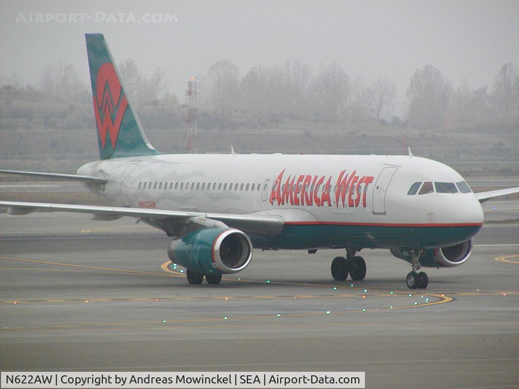 N622AW, 1989 Airbus A320-231 C/N 054, America West Airlines Airbus A320 at Seattle-Tacoma International Airport