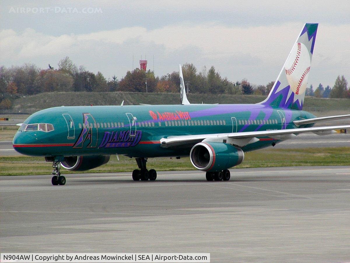 N904AW, 1986 Boeing 757-2S7 C/N 23566, America West Airlines Boeing 757 in Arizona Diamondbacks color