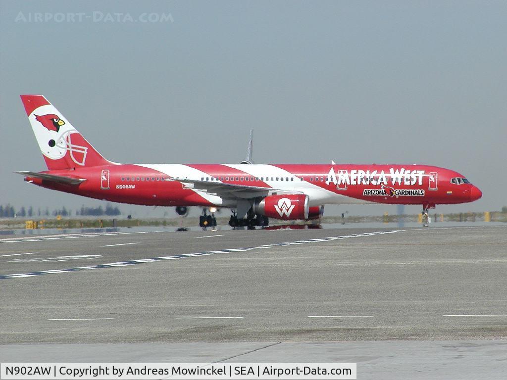 N902AW, 1985 Boeing 757-2S7 C/N 23322, America West Airlines Boeing 757 in 'Arizona Cardinals' design