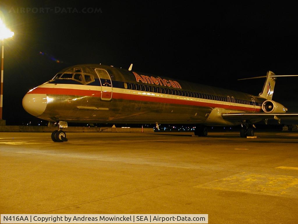 N416AA, 1986 McDonnell Douglas MD-82 (DC-9-82) C/N 49327, American Airlines MD82 at Seattle-Tacoma International Airport