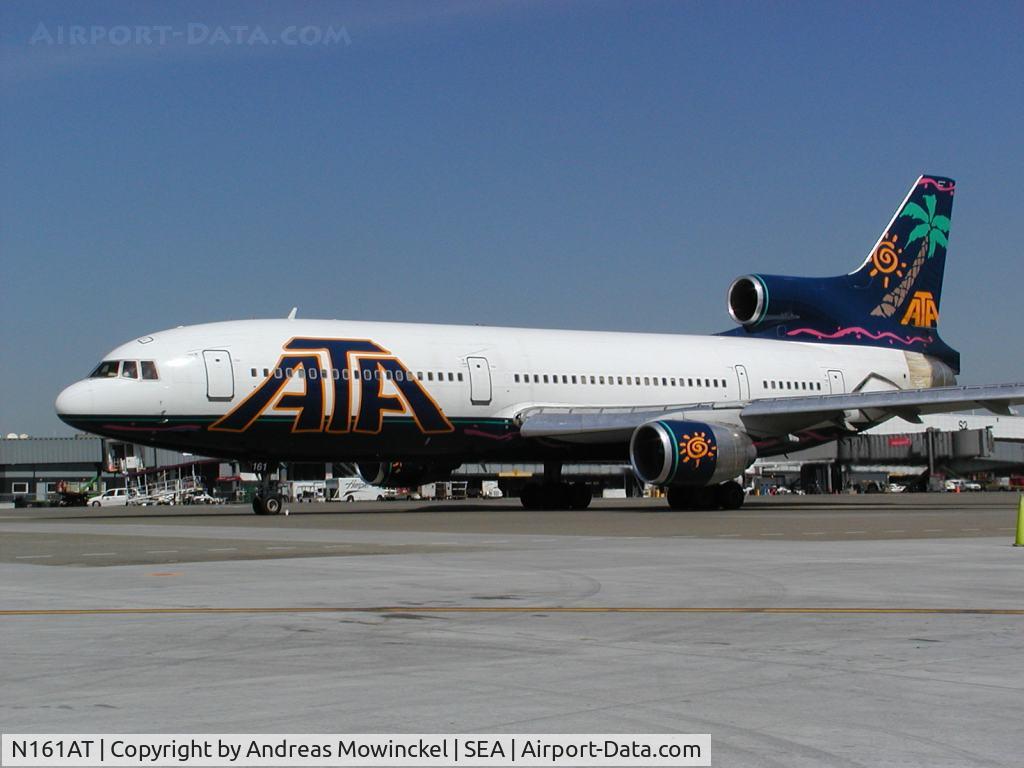 N161AT, 1981 Lockheed L-1011-385-3 TriStar 500 C/N 293A-1219, ATA Airlines Lockheed L-1011 at Seattle-Tacoma International Airport