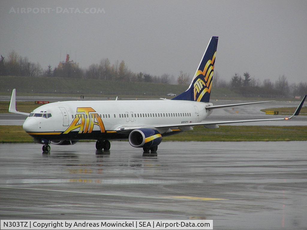 N303TZ, 2001 Boeing 737-83N C/N 28648, ATA Airlines Boeing 737 at Seattle-Tacoma International Airport