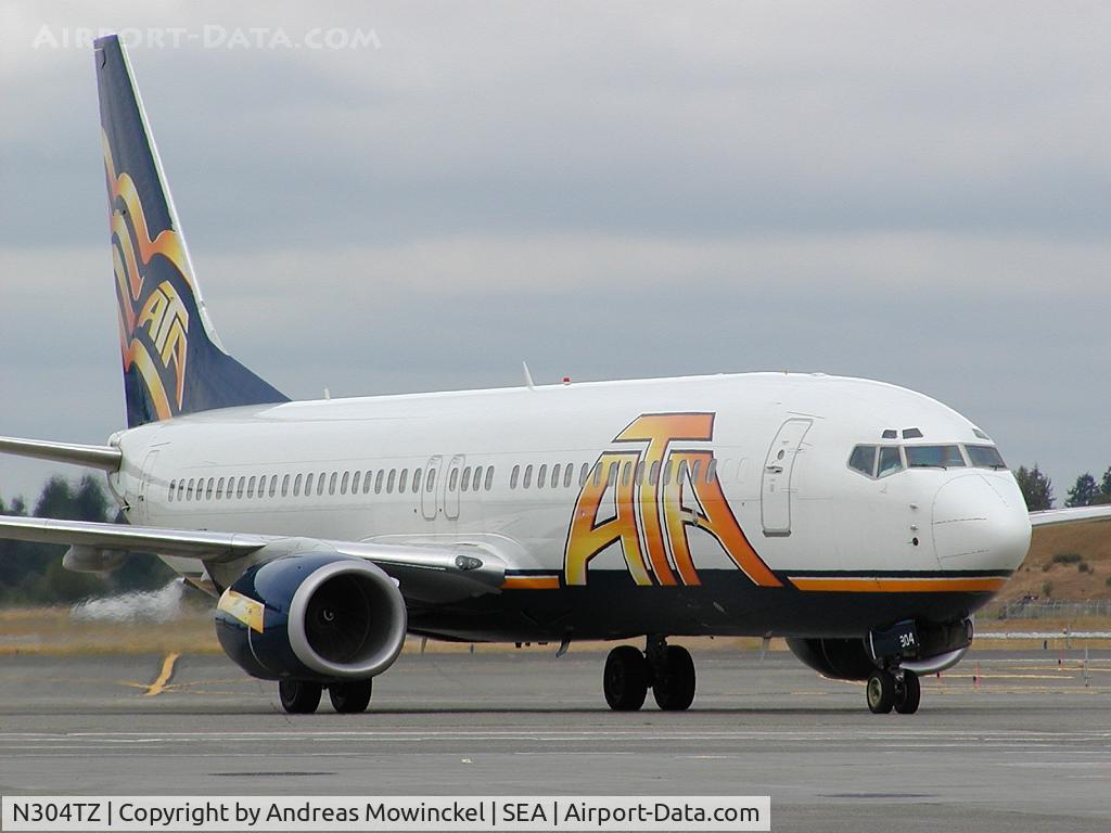 N304TZ, 2001 Boeing 737-83N C/N 30675, ATA Airlines Boeing 737 at Seattle-Tacoma International Airport