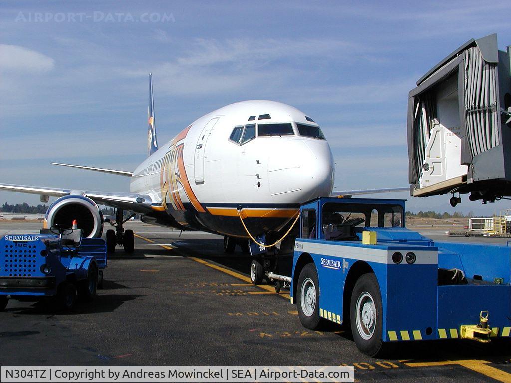 N304TZ, 2001 Boeing 737-83N C/N 30675, Push-back at Seattle-Tacoma International Airport
