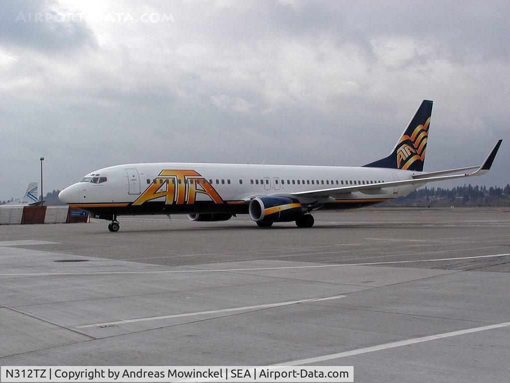 N312TZ, 2001 Boeing 737-83N C/N 32579, ATA Boeing 737 at Seattle-Tacoma International Airport
