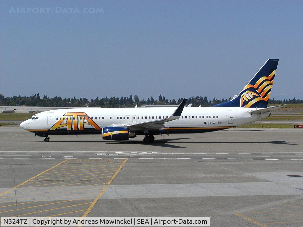 N324TZ, 2002 Boeing 737-83N C/N 32882, ATA Boeing 737 at Seattle-Tacoma International Airport