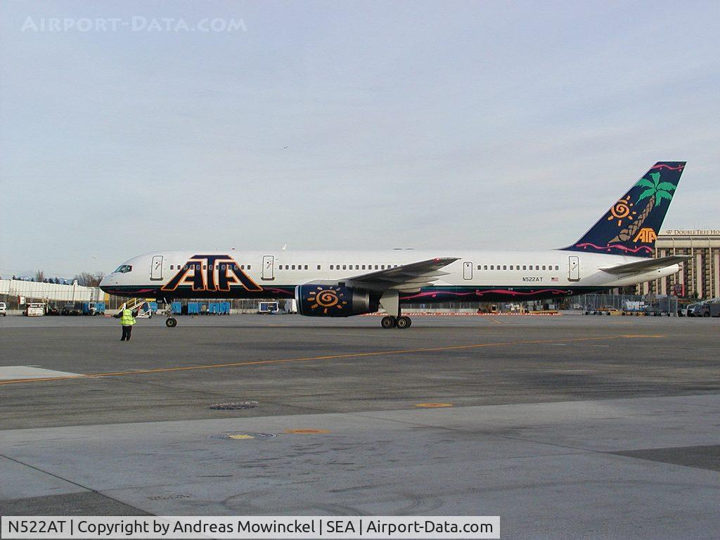 N522AT, 1998 Boeing 757-23N C/N 29330, ATA Boeing 757 at Seattle-Tacoma International Airport