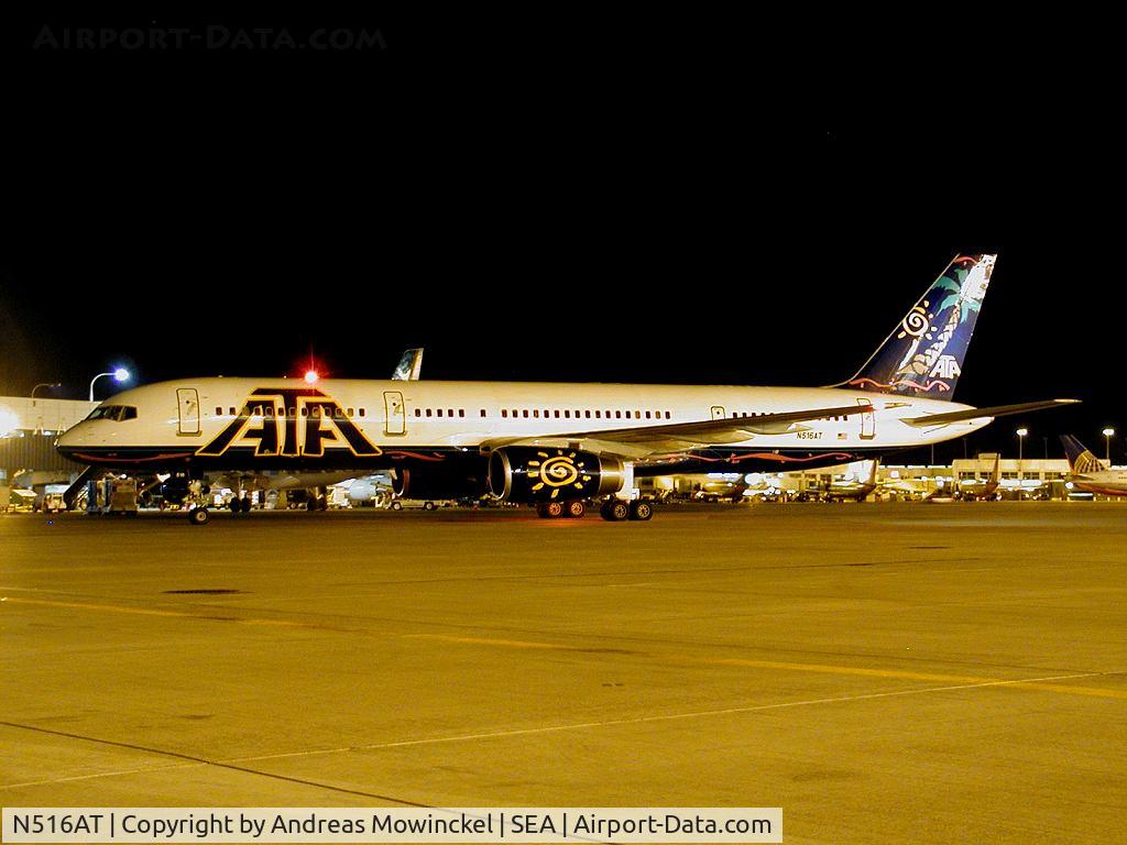 N516AT, 1995 Boeing 757-23N C/N 27972, ATA Boeing 757 at Seattle-Tacoma International Airport