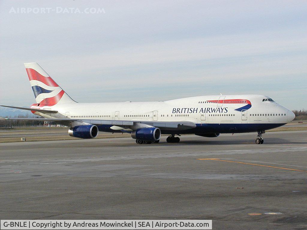G-BNLE, 1989 Boeing 747-436 C/N 24047, British Airways Boeing 747 at Seattle-Tacoma International Airport