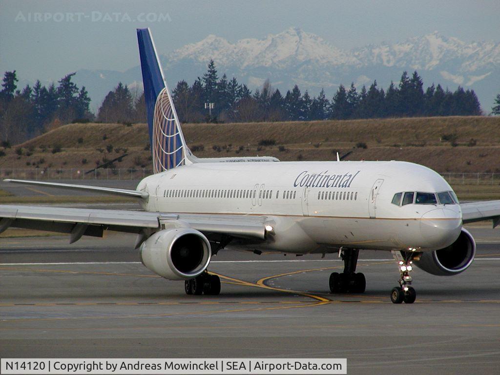 N14120, 1997 Boeing 757-224 C/N 27562, Continental Airlines Boeing 757 at Seattle-Tacoma International Airport