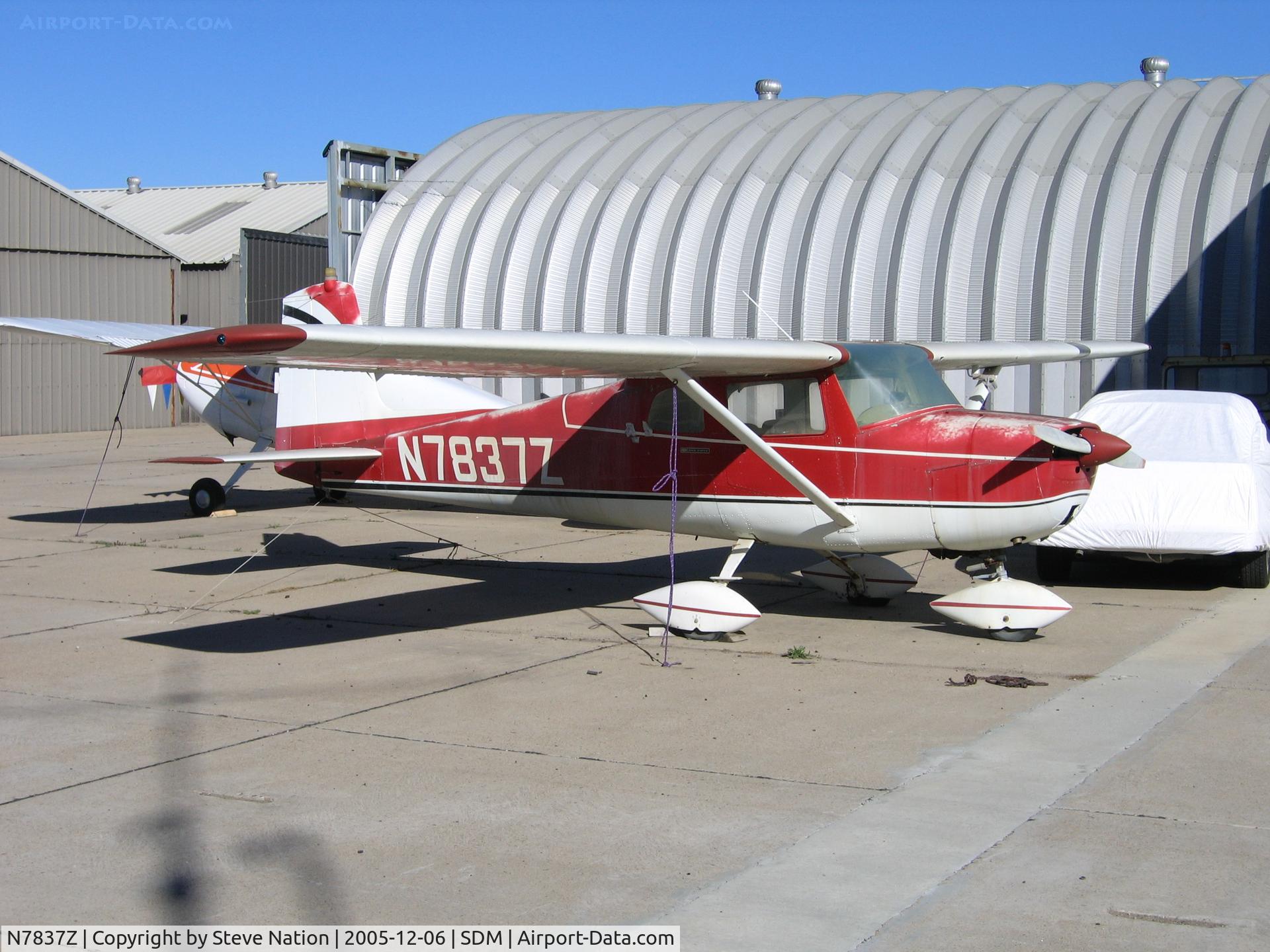 N7837Z, 1963 Cessna 150C C/N 15059937, 1963 Cessna 150C in bright sun at Brown Field (San Diego), CA