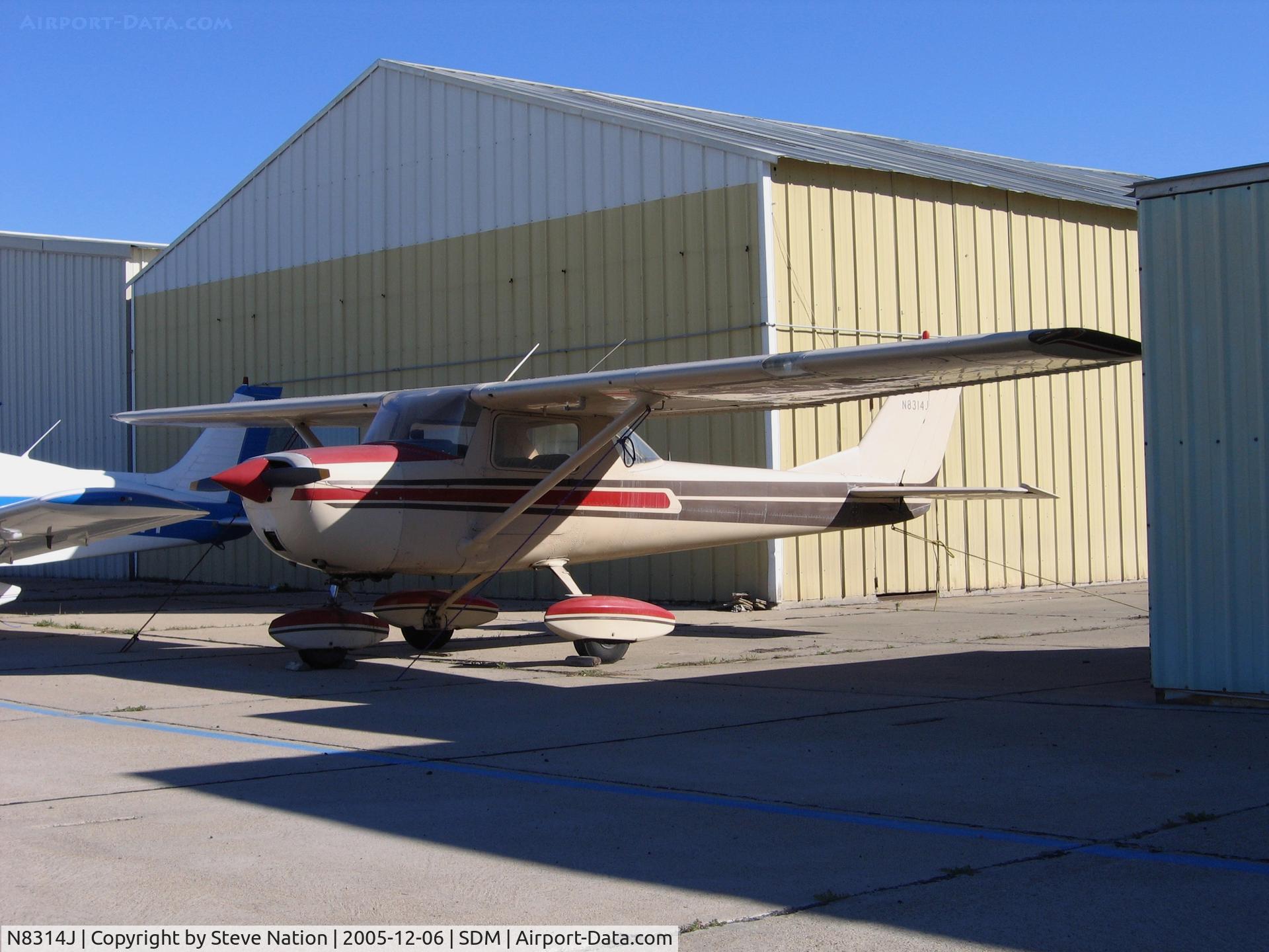 N8314J, 1967 Cessna 150G C/N 15066214, Starlight Construction 1967 Cessna 150G in bright sun at Brown Field (San Diego), CA