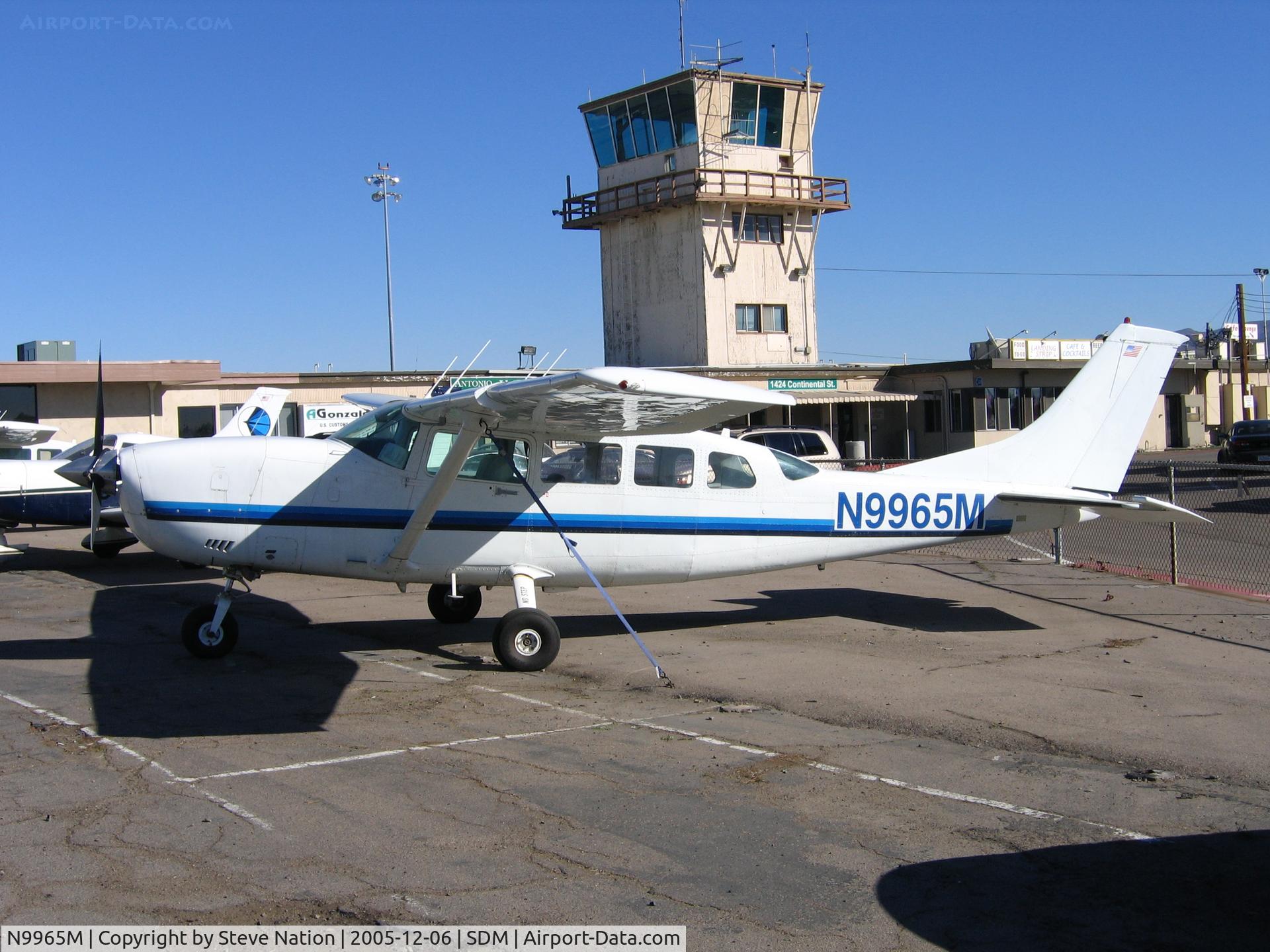 N9965M, 1983 Cessna 207A C/N 20700767, KPW Enterprises 1983 Cessna 207A in bright sun at Brown Field (San Diego), CA