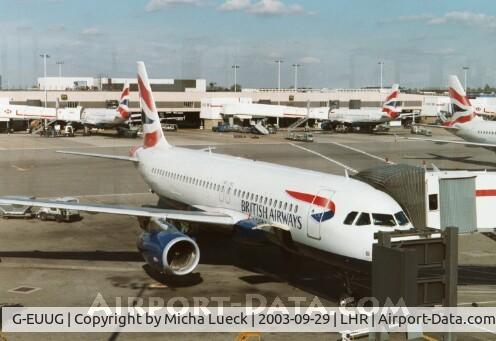 G-EUUG, 2002 Airbus A320-232 C/N 1829, Just arrived from Cologne