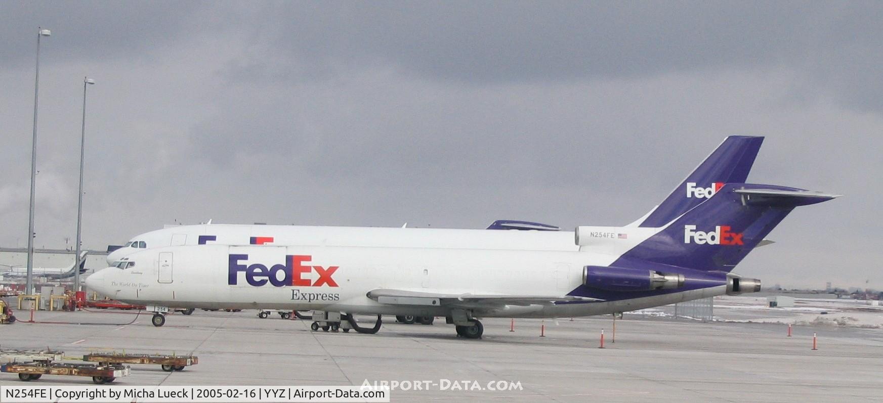 N254FE, 1974 Boeing 727-233F C/N 20936, At Toronto's huge FedEx terminal