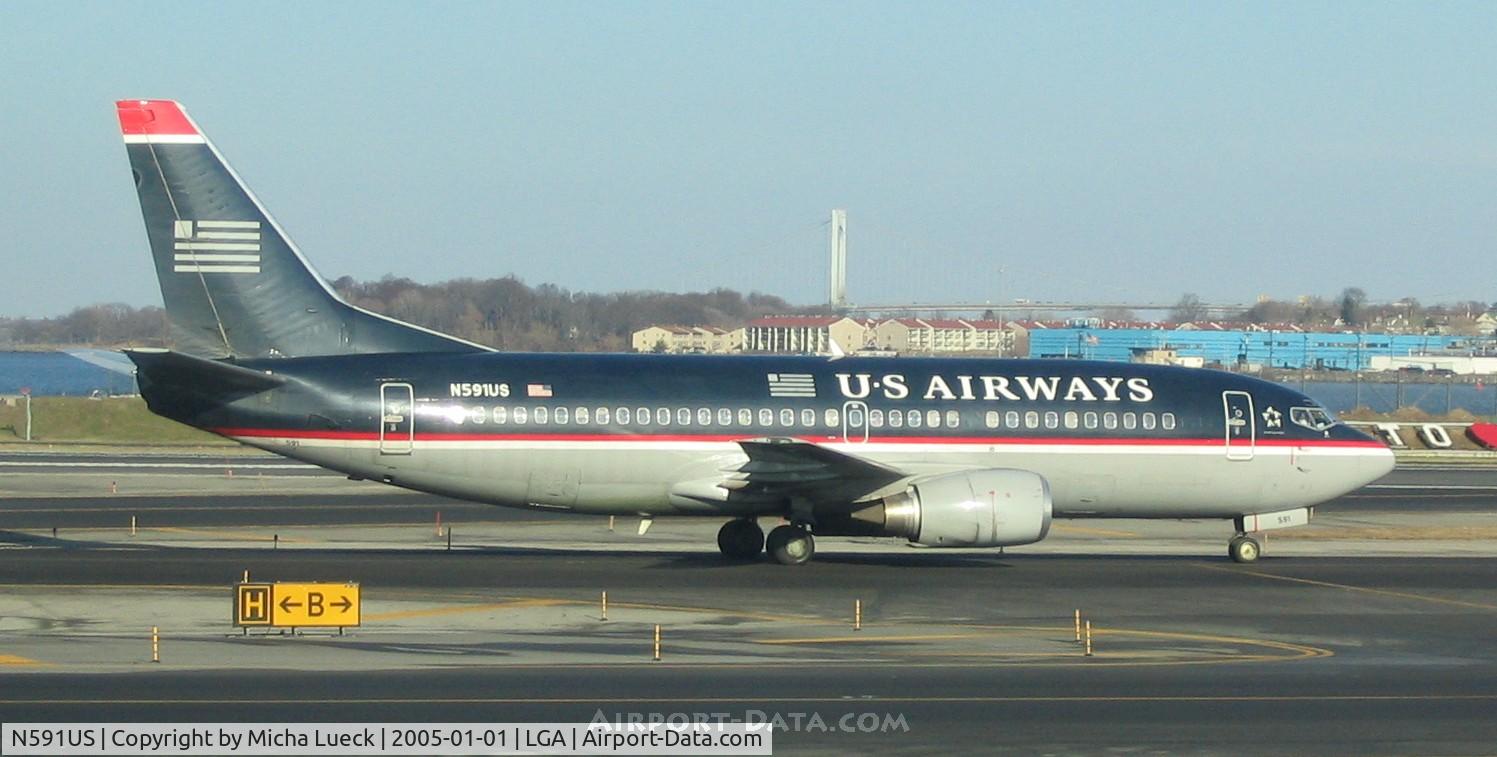 N591US, 1988 Boeing 737-301 C/N 23936, Midday sun on a crisp New Year's Day