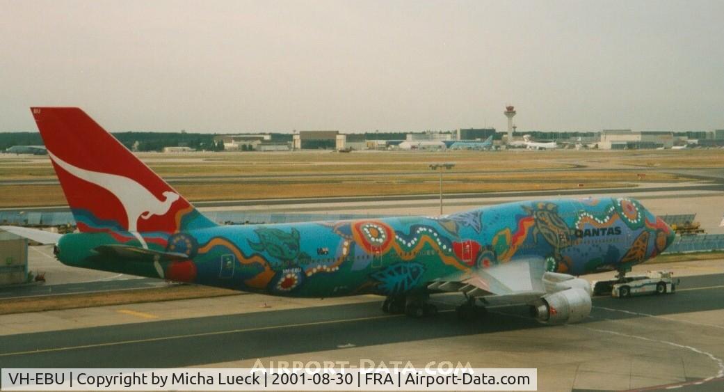VH-EBU, 1985 Boeing 747-338 C/N 23223, Qantas' beautiful Nalanji Dreaming Scheme