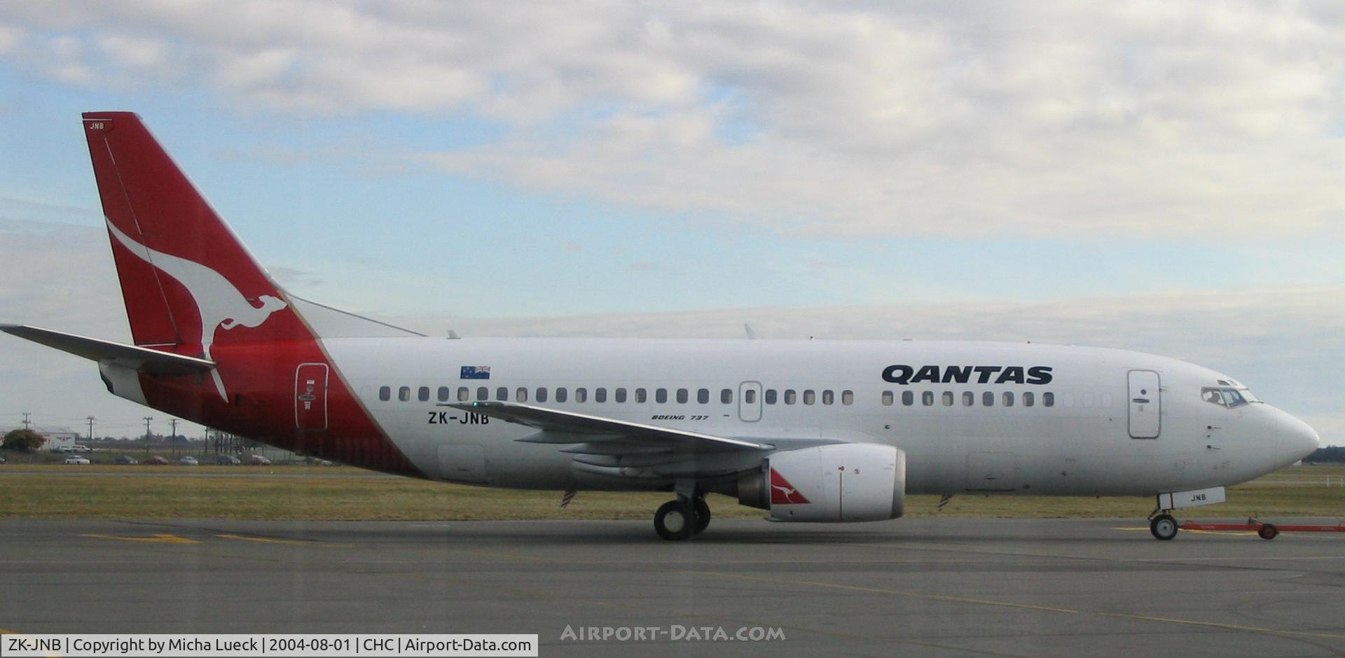 ZK-JNB, 1987 Boeing 737-376 C/N 23491, Qantas operates domestic flights in New Zealand between WLG, CHC and AKL