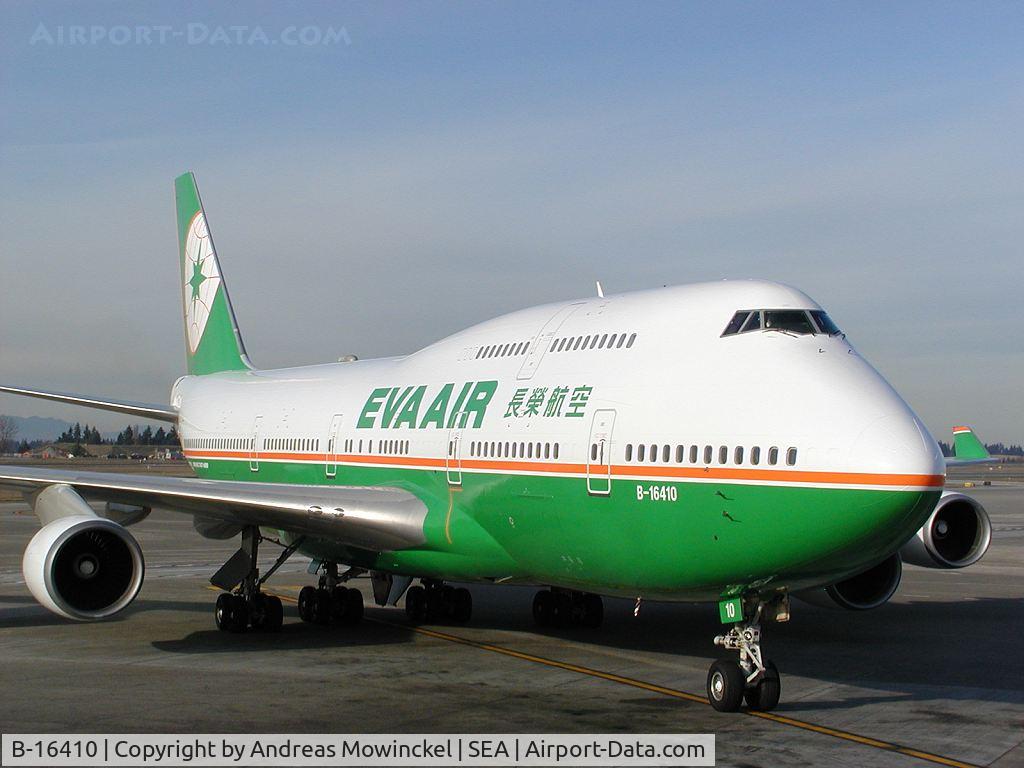 B-16410, 1997 Boeing 747-45E C/N 29061, Eva Air (Taiwan) Boeing 747 at Seattle-Tacoma International Airport