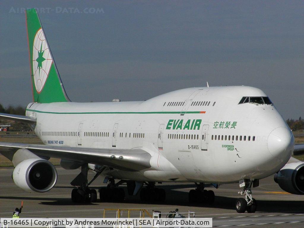B-16465, 1994 Boeing 747-45E (M) C/N 26062, Eva Air (Taiwan) Boeing 747 at Seattle-Tacoma International Airport