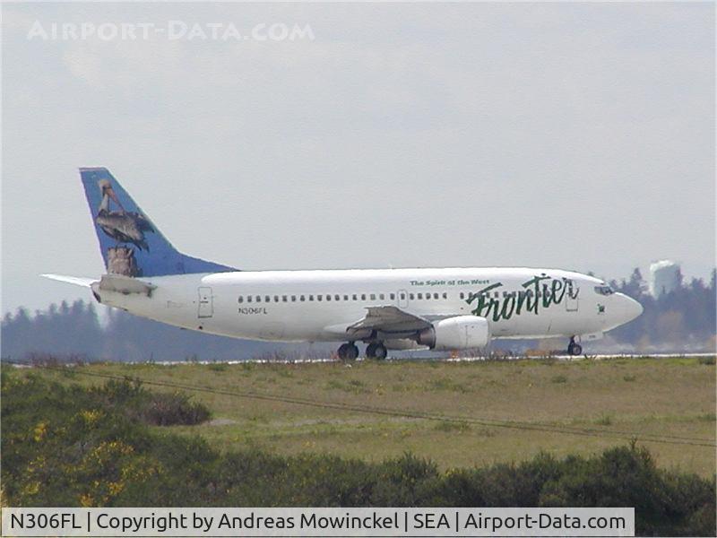 N306FL, 1997 Boeing 737-36N C/N 28563, Frontier Airlines no longer operates 737 to SEA. This aircraft has been sold to Nigeria