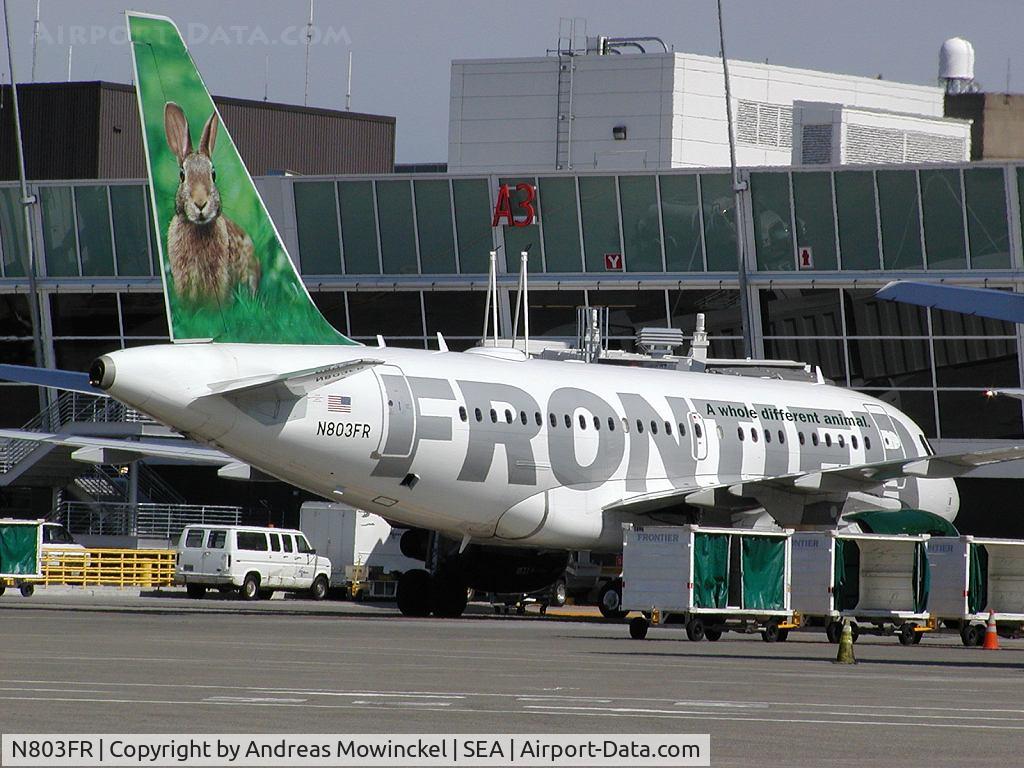 N803FR, 2003 Airbus A318-111 C/N 2017, Frontier Airlines A318 at Seattle-Tacoma International Airport