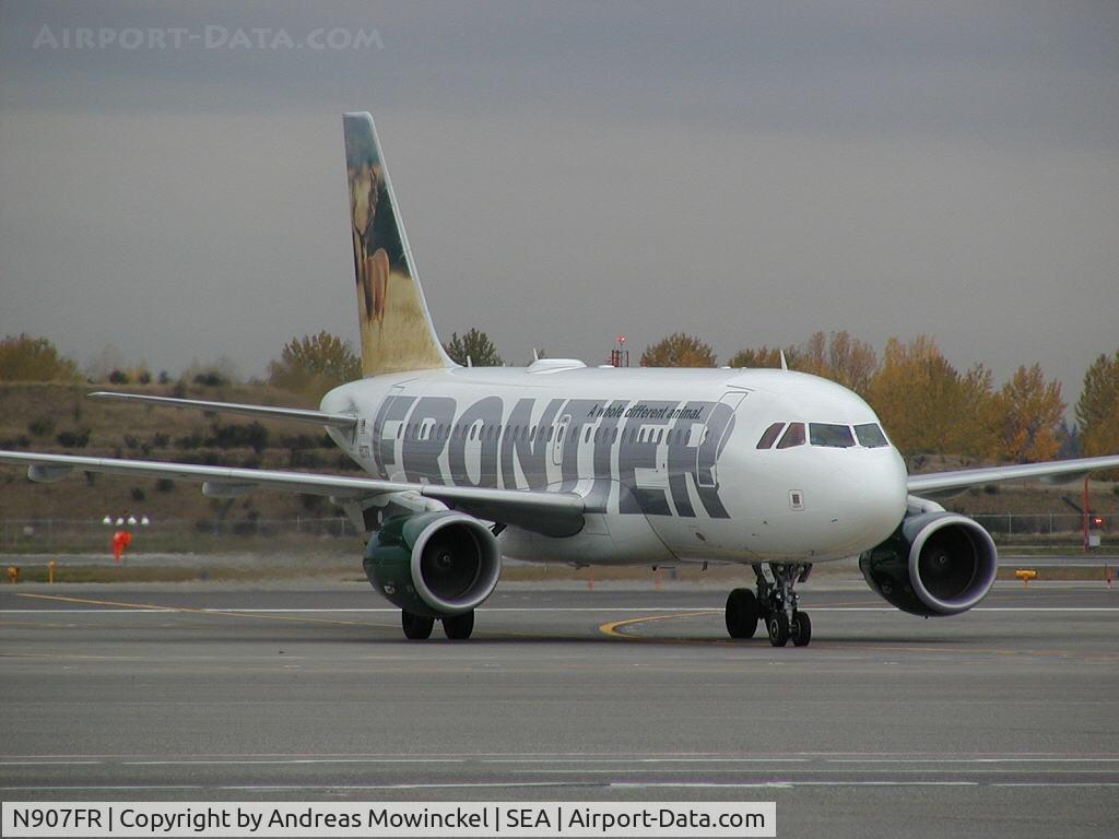 N907FR, 2002 Airbus A319-111 C/N 1743, Frontier Airlines A319 at Seattle-Tacoma International Airport