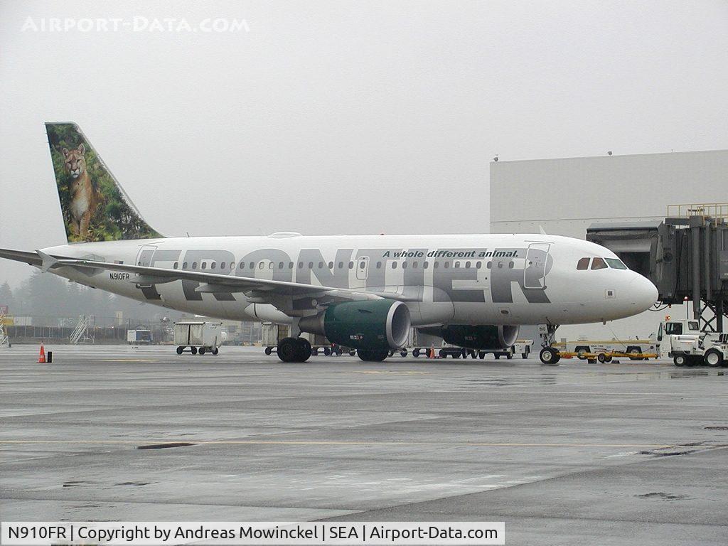 N910FR, 2002 Airbus A319-112 C/N 1781, Frontier Airlines A319 at Seattle-Tacoma International Airport