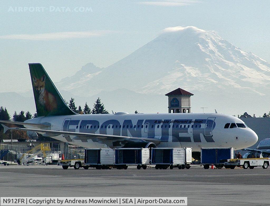 N912FR, 2002 Airbus A319-111 C/N 1803, Frontier Airlines A319 at Seattle-Tacoma International Airport