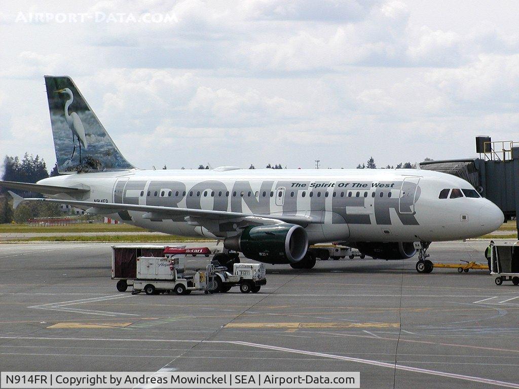 N914FR, 2002 Airbus A319-111 C/N 1841, Frontier Airlines A319 at Seattle-Tacoma International Airport