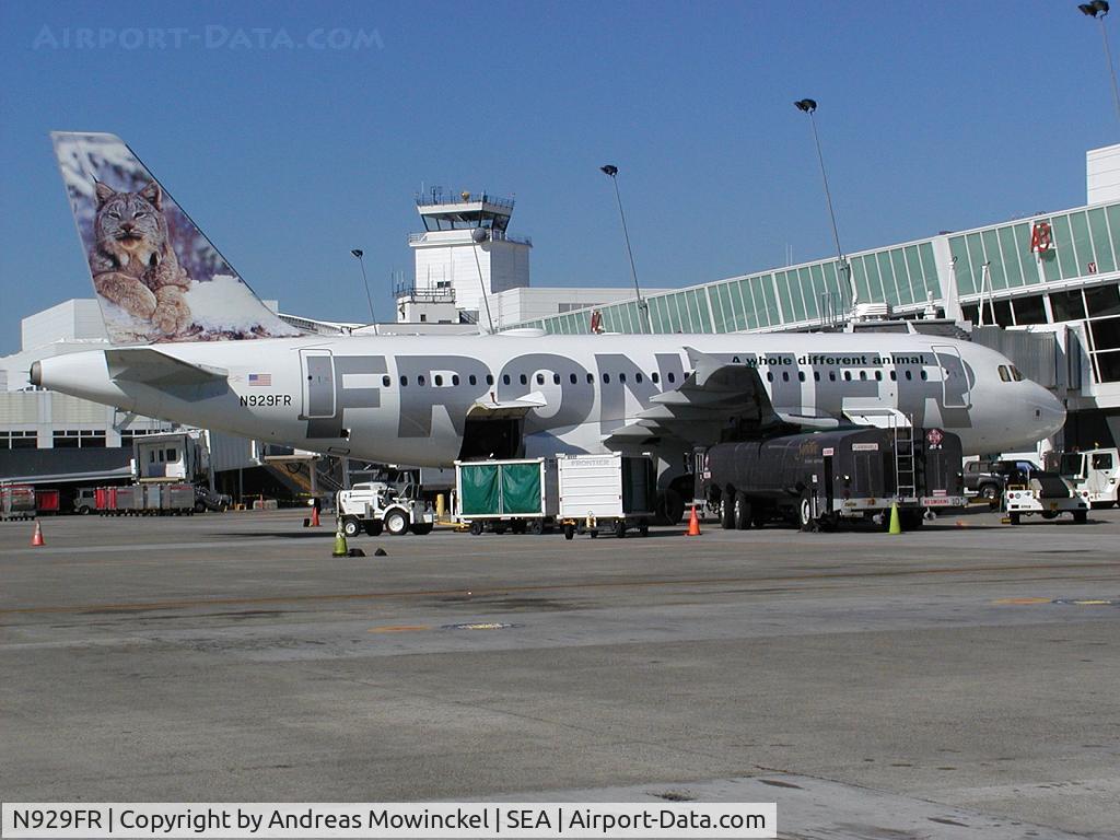 N929FR, 2004 Airbus A319-111 C/N 2240, Frontier Airlines A319 at Seattle-Tacoma International Airport