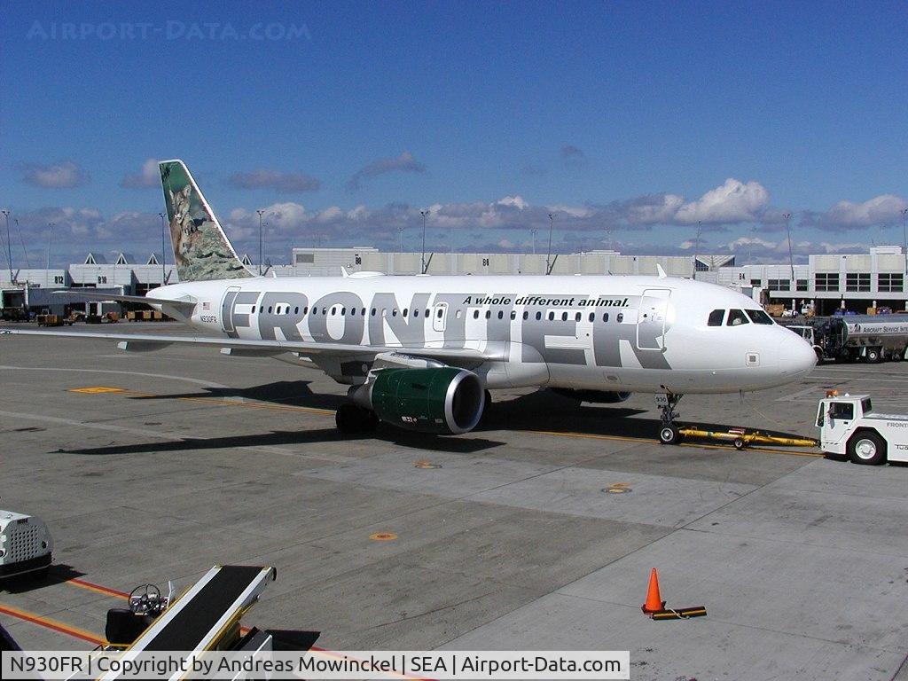 N930FR, 2004 Airbus A319-111 C/N 2241, Frontier Airlines A319 at Seattle-Tacoma International Airport