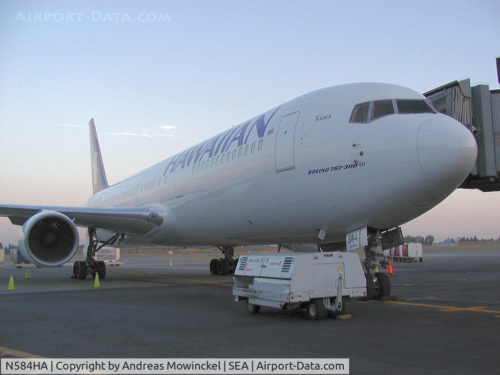 N584HA, 1989 Boeing 767-3G5 C/N 24258, Hawaiian Airlines Boeing 767 at Seattle-Tacoma International Airport