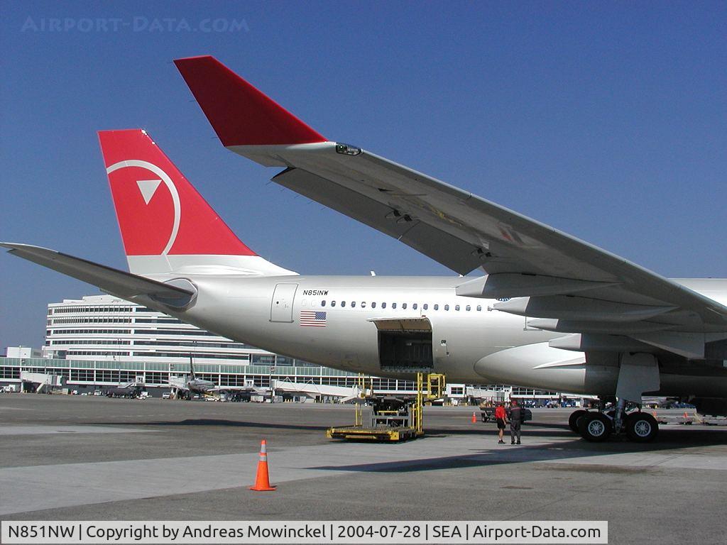 N851NW, 2004 Airbus A330-223 C/N 0609, First visit by an A330-223.  Doing a proving run to Tokyo.