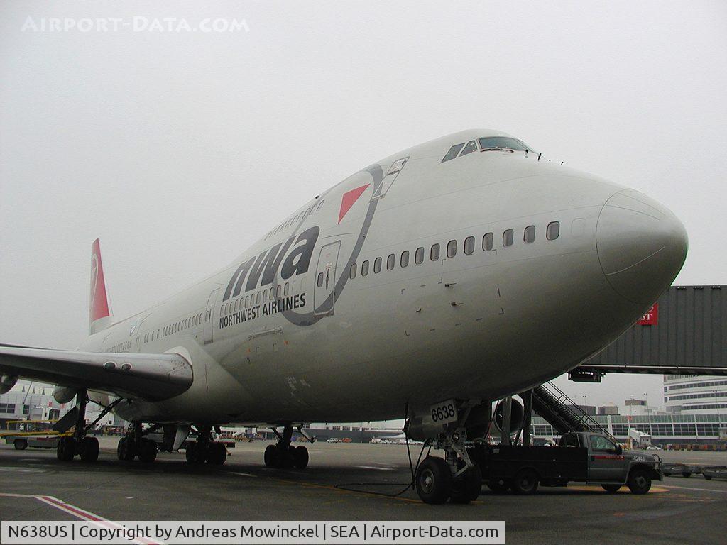 N638US, 1986 Boeing 747-251B C/N 23549, Northwest Airlines Boeing 747 at Seattle-Tacoma International Airport