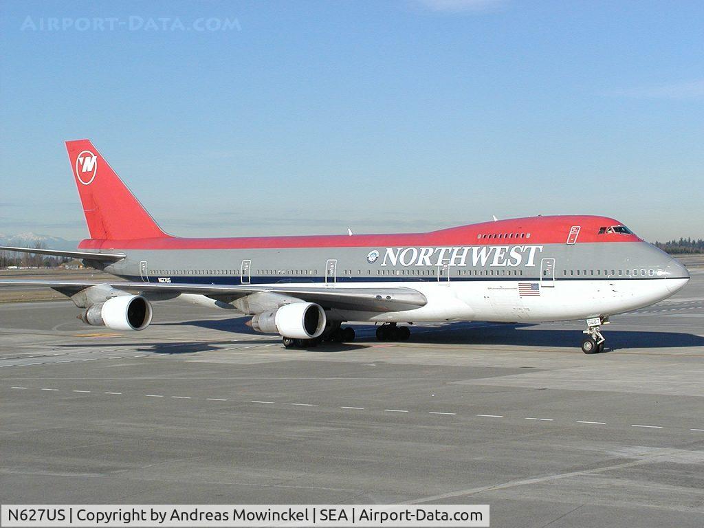 N627US, 1979 Boeing 747-251B C/N 21709, Northwest Airlines Boeing 747 at Seattle-Tacoma International Airport